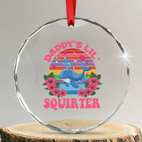 Funny Daddy's Lil Squirter Crystal Glass Ornament Cute Whale Inappropriate Embarrassing Adult Joke TS02