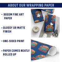 Funny Daddys Lil Squirter Wrapping Paper Roll Inappropriate Adult Humor Squirting Whale - Wonder Print Shop