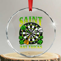 Funny Darts St Patricks Day Gift Crystal Glass Ornament Saint Hat Tricks