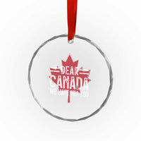 Funny Dear Canada We Hate Him Too Crystal Glass Ornament Maple Leaf - Wonder Print Shop