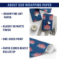 Funny Dear Canada We Hate Him Too Wrapping Paper Roll Maple Leaf - Wonder Print Shop