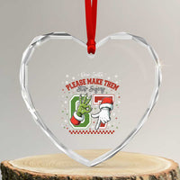 Funny Dear Santa Please Make Them Stop Saying 67 Christmas Heart Crystal Glass Ornament Six Seven Meme Xmas - Wonder Print Shop