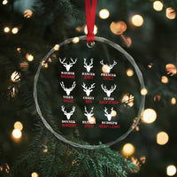 Funny Deer Hunting Crystal Glass Ornament Hunter of All Santa's Reindeer TS02