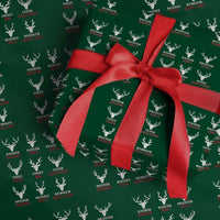 Funny Deer Hunting Wrapping Paper Roll Hunter of All Santa's Reindeer - Wonder Print Shop