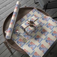 Funny Democracy Is Dying But Hey Nice Fireworks Wrapping Paper Roll Statue of Liberty Patriotic 4th of July American Flag - Wonder Print Shop