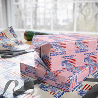 Funny Democracy Is Dying But Hey Nice Fireworks Wrapping Paper Roll Statue of Liberty Patriotic 4th of July American Flag - Wonder Print Shop