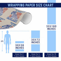 Funny Democracy Is Dying But Hey Nice Fireworks Wrapping Paper Roll Statue of Liberty Patriotic 4th of July American Flag - Wonder Print Shop