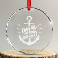 Funny Dibs On The Captain Crystal Glass Ornament Boating Boat Lover Vintage Anchor - Wonder Print Shop