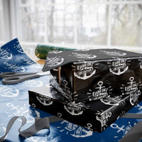 Funny Dibs On The Captain Wrapping Paper Roll Boating Boat Lover Vintage Anchor - Wonder Print Shop