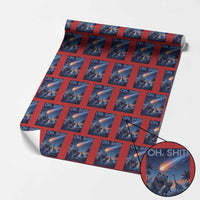 Funny Dinosaur Meteorite Wrapping Paper Roll Astronomy Lover Gift