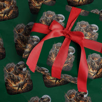 Funny Dinosaur Meteorite Strike Wrapping Paper Roll Epic Paleontology Gift