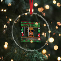 Funny Dirty Christmas Diddy's Home Diddy Party Crystal Glass Ornament TS09