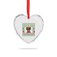 Funny Dirty Christmas Diddy's Home Diddy Party Heart Crystal Glass Ornament - Wonder Print Shop