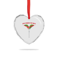 Funny Dirty Christmas Heart Crystal Glass Ornament Stop Staring At My Balls - Wonder Print Shop
