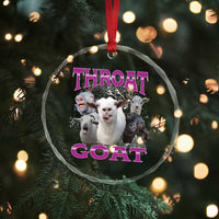 Funny Dirty Humor Crystal Glass Ornament Throat Goat - Wonder Print Shop