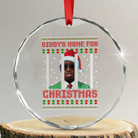 Funny Dirty Xmas Crystal Glass Ornament Diddy's Home For Christmas Diddy Party TS09