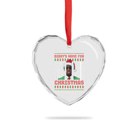 Funny Dirty Xmas Heart Crystal Glass Ornament Diddy's Home For Christmas Diddy Party - Wonder Print Shop