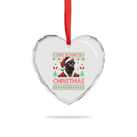 Funny Dirty Xmas Heart Crystal Glass Ornament I Won't Be Home For Christmas Diddy Party - Wonder Print Shop