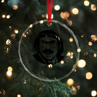 Funny Do It Lady Crystal Glass Ornament Mustache Guy Meme Parody - Wonder Print Shop