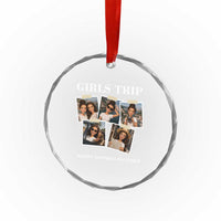 Funny Doll Face Meme Girls Trip Crystal Glass Ornament Travel Squad Bestie Gift