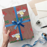 Funny Dont Hog The Nog Christmas Movie Wrapping Paper Roll Xmas Vacation Eggnog Moose - Wonder Print Shop