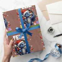 Funny Dragon Throwing Dart Christmas Gift Wrapping Paper Roll Feliz Navidart - Wonder Print Shop