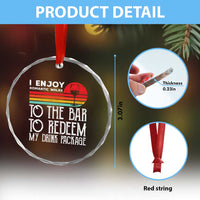 Funny Drinking Cruise Crystal Glass Ornament Funny Drink Package Summer Gift - Wonder Print Shop