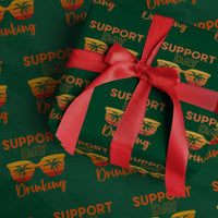 Funny Drinking Wrapping Paper Roll Support Day Drinking Summer Beach Vacation - Wonder Print Shop