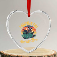 Funny Dumpster Fire Response Team Heart Crystal Glass Ornament Work Humor - Wonder Print Shop