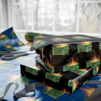 Funny Dumpster Fire Wrapping Paper Roll Everything Is Under Control Or Not - Wonder Print Shop