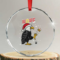 Funny Eagle No Kings In America Christmas 2025 Crystal Glass Ornament TS12