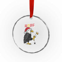 Funny Eagle No Kings In America Christmas 2025 Crystal Glass Ornament TS12