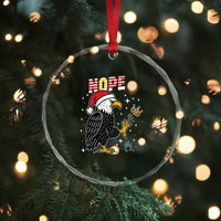 Funny Eagle No Kings In America Christmas 2025 Crystal Glass Ornament TS12