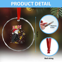 Funny Eagle No Kings In America Christmas 2025 Crystal Glass Ornament TS12