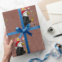 Funny Eagle No Kings In America Xmas 2025 Wrapping Paper Roll - Wonder Print Shop