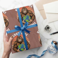 Funny Earth Day Bigfoot Wrapping Paper Roll Please Save My Hideout
