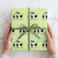 Funny Easter Black Cat Wrapping Paper Roll I Do What I Want