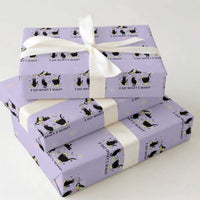 Funny Easter Black Cat Wrapping Paper Roll I Do What I Want