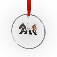 Funny Easter Bunny Bigfoot Mothman Crystal Glass Ornament Cryptid Lover Gift