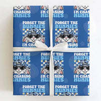 Funny Easter Bunny Forget the Bunnies I’m Chasing Hunnies Wrapping Paper Roll Cool Rabbit with Sunglasses & Hat Humor
