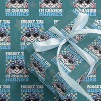 Funny Easter Bunny Forget the Bunnies I’m Chasing Hunnies Wrapping Paper Roll Cool Rabbit with Sunglasses & Hat Humor