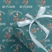 Funny Easter Bunny Skeleton Wrapping Paper Roll Dead Inside But It Is Easter