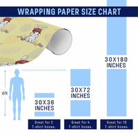Funny Easter Bunny Wearing Hat American Wrapping Paper Roll