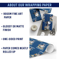 Funny Easter Chicken Bunny Ears Wrapping Paper Roll Somebunny Needs Eggs