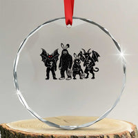 Funny Easter Cryptid Squad Crystal Glass Ornament Bigfoot Mothman Jersey Devil Chupacabra Gift