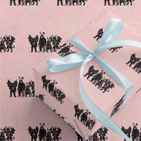 Funny Easter Cryptid Squad Wrapping Paper Roll Bigfoot Mothman Jersey Devil Chupacabra Gift
