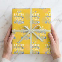 Funny Easter Day Birthday Boy Wrapping Paper Roll Born On Easter Day Eggs