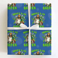 Funny Easter Day Christian Weed Wrapping Paper Roll Happy 420 Easter Jesus Smokes Stoner