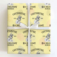 Funny Easter Day Cottontail Egg Delivery Service Wrapping Paper Roll Bunny Rabbit