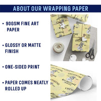 Funny Easter Day Cottontail Egg Delivery Service Wrapping Paper Roll Bunny Rabbit